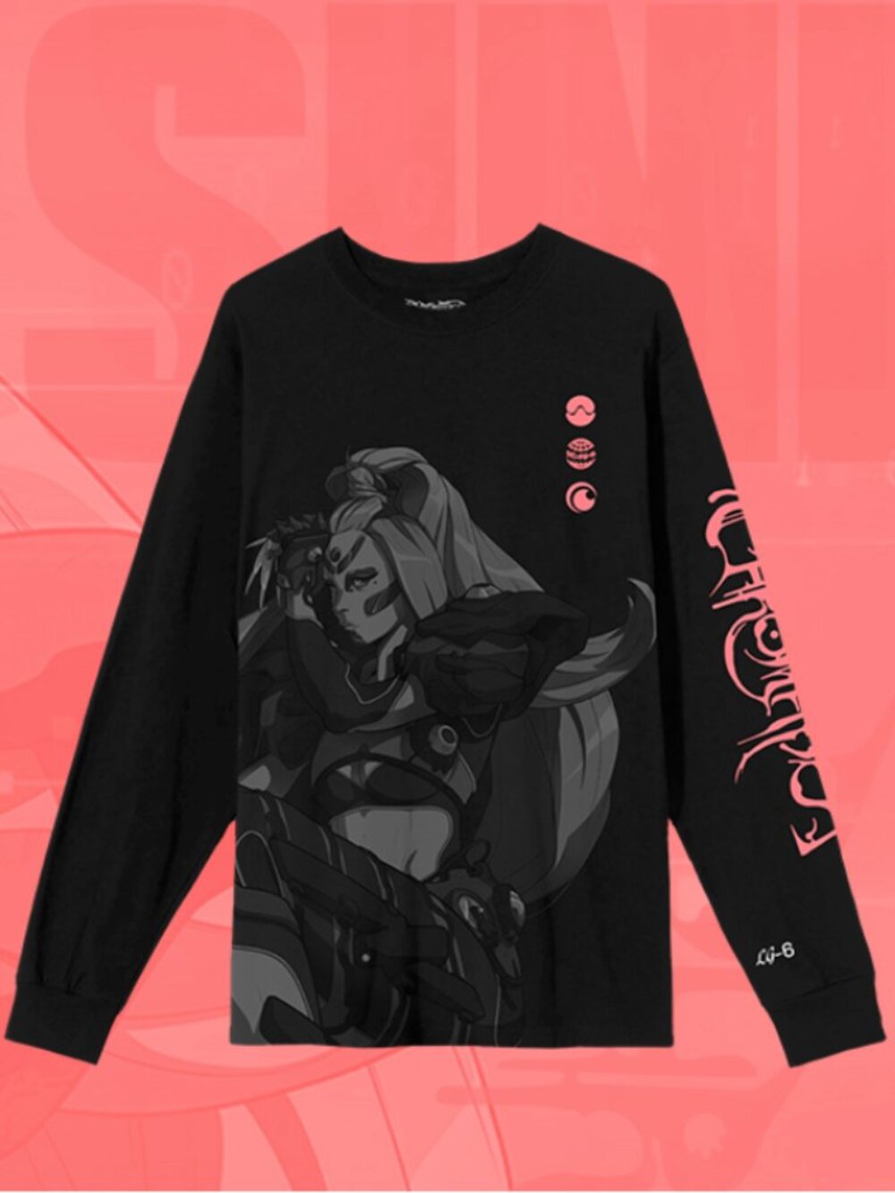 NWT Crunchyroll Lady Gaga Monochrome Chromatica Long Sleeve Shirt
